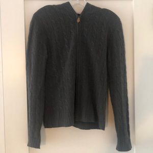 Calypso Grey cashmere hoodie sweater